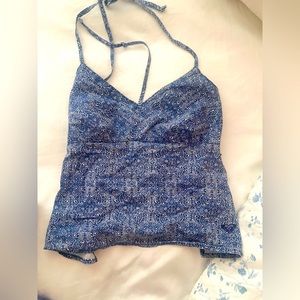 Paisley open back tank top, Small